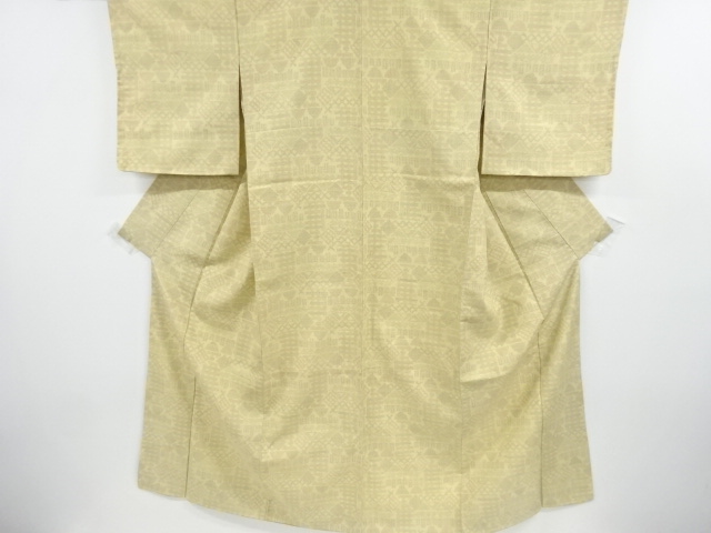 JAPANESE KIMONO / TOKAMACHI TSUMUGI / WOVEN GEOMETRIC